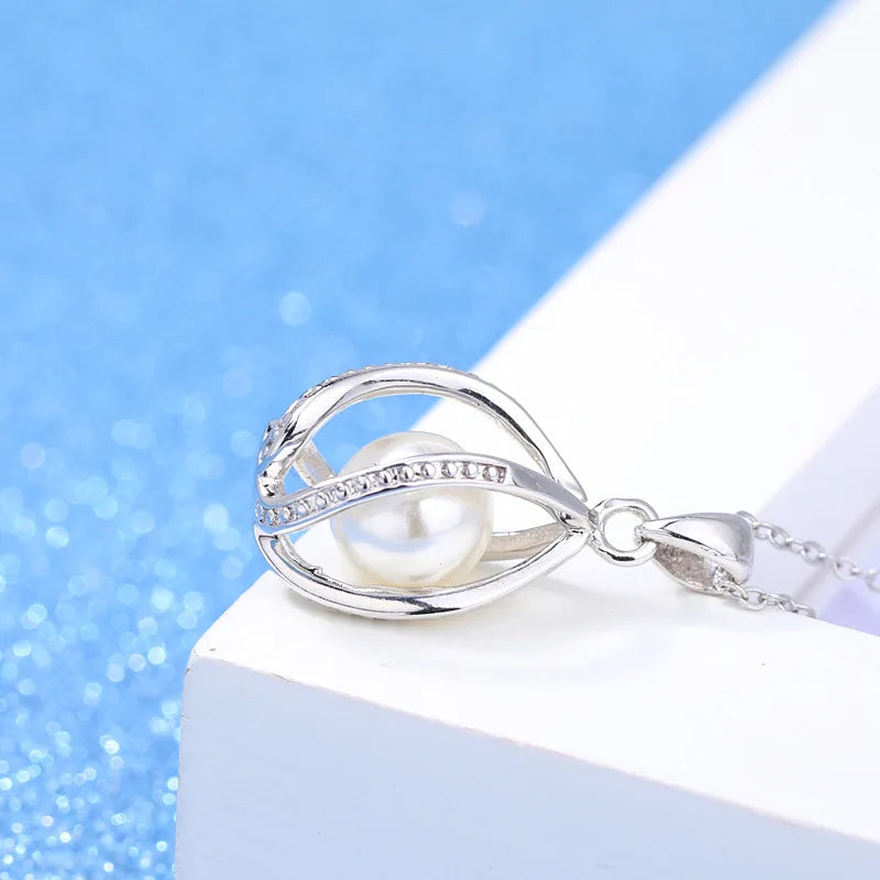 925 Sterling Silver Pearl Necklaces For Women Neck Charm Fashion Wedding Luxury Quality Jewelry Offers GaaBou