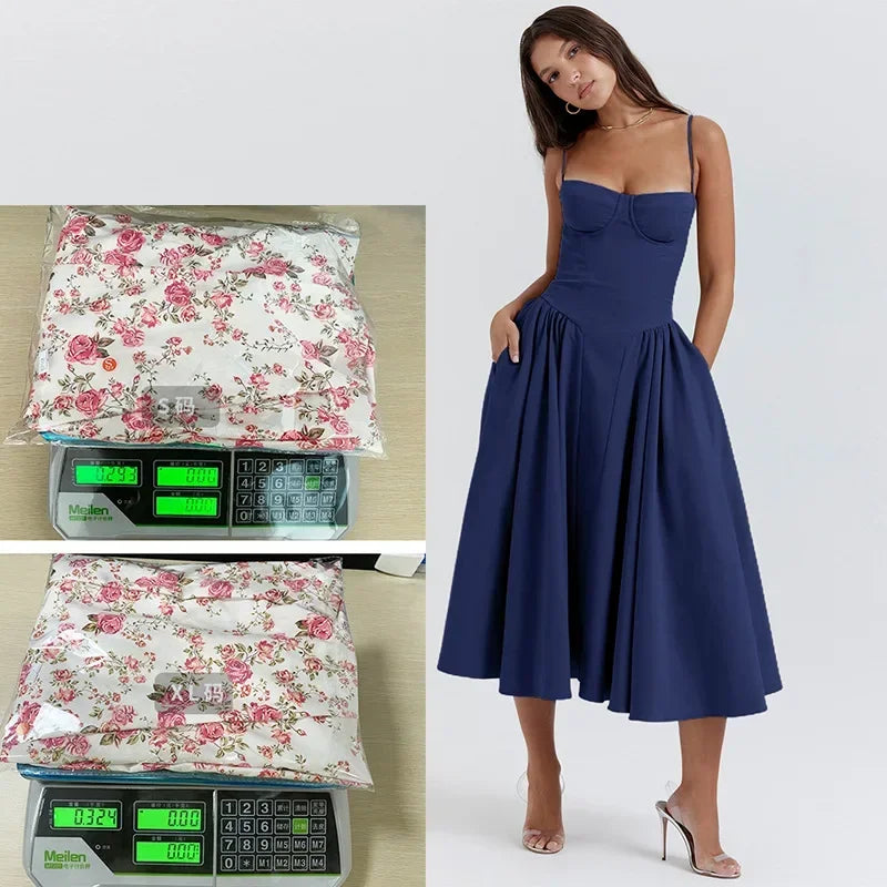 Beach Dress Wedding Dresses for Women Summer Skirt Retro Long Skirt Simple Style Dopamine Wear Suspender Dress for Women