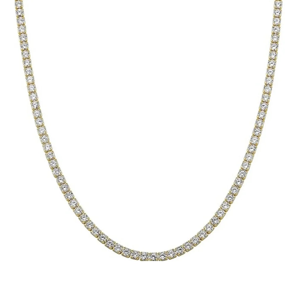 Tennis Necklace for Women,Gold/Silver Plated 3A Cubic Zirconia Diamond Choker Necklace,Dainty Neck Chain Necklace Trendy Jewelry