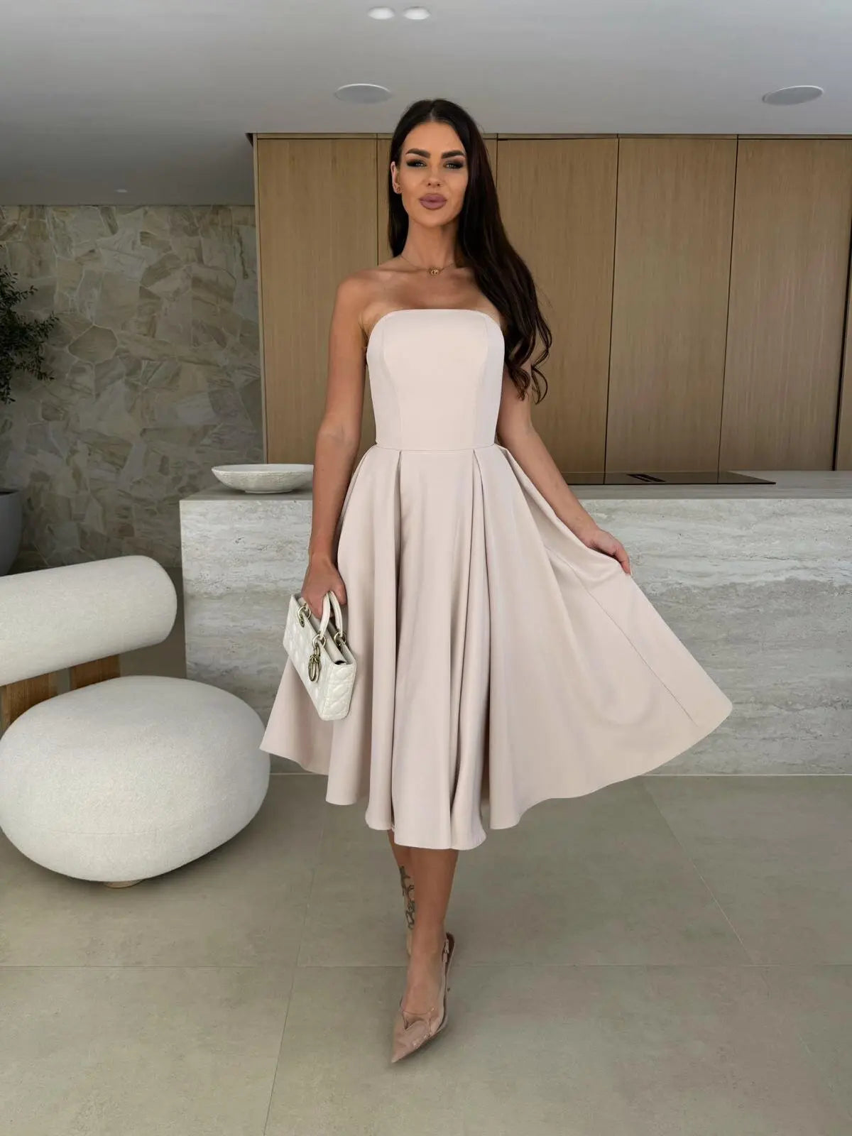 Womens Sleeveless Dresses Ball Gown Dress Elegant Lady Dress Loose Clothes