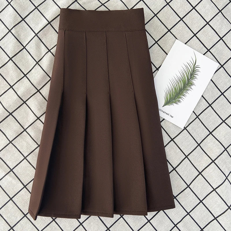 Women's Skirt Fashion Summer High Waist Black a Line Mini Pleated Short Skirts for School Girls Korean Style Ladies Clothing