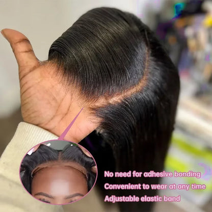 Glueless Wear Go Straight Human Hair Wigs Short Ready To Wear Bob Wigs Without Glue Closure Front Wigs For Women on Sale