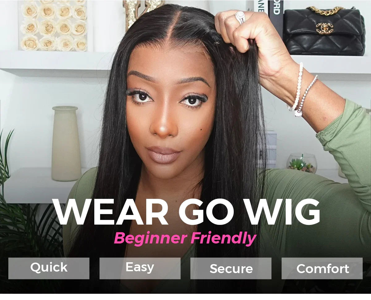 Glueless Wear Go Straight Human Hair Wigs Short Ready To Wear Bob Wigs Without Glue Closure Front Wigs For Women on Sale