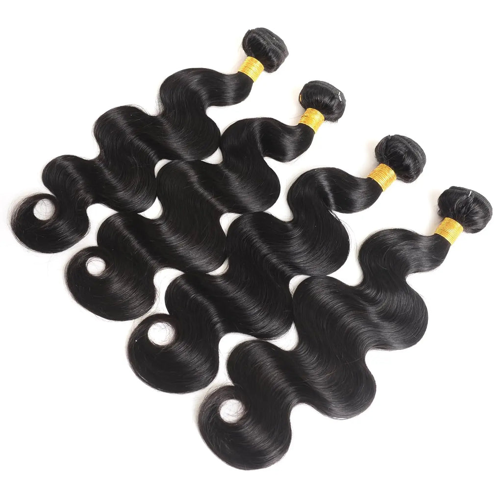 Human Hair Bundles Body Wave 26 28 30 Inch 100% Unprocessed Brazilian Virgin Hair Weave 3 Bundles Real Human Hair Natural Black