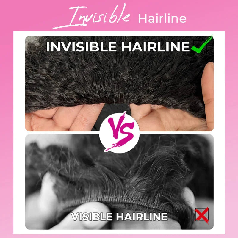 VSHOW 3 In 1 Half Wig With Drawstring Body Wave Wigs Human Hair Invisible Hairline Flip Over Wig Beginner Friendly