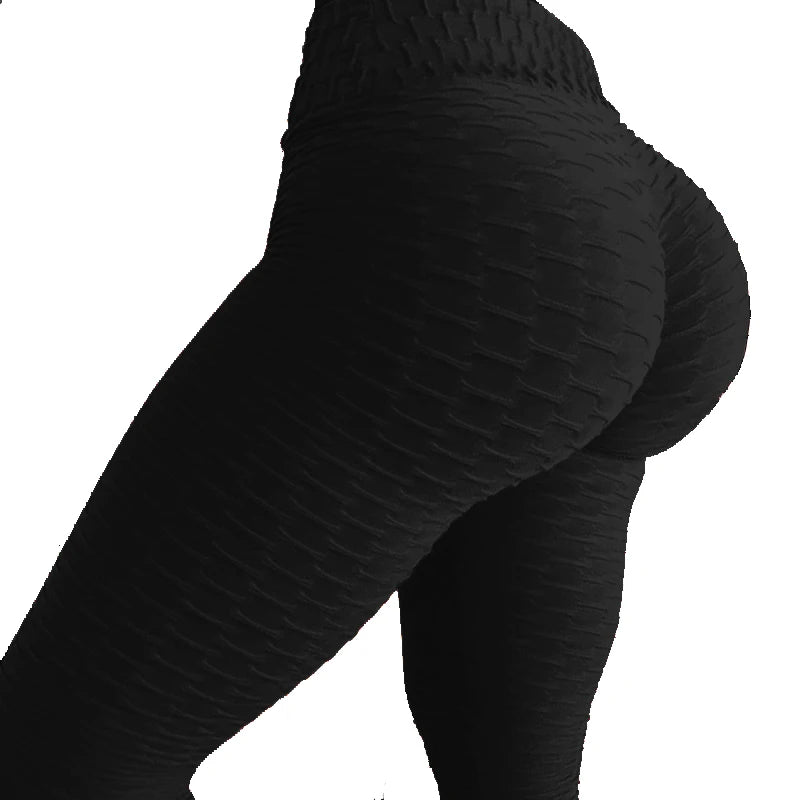Yoga Pants Pink Jacquard Leggings Women Seamless High Waist Fitness Workout Pants Outdoor Sports Trousers Streetwear Bottom