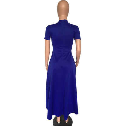 Fashion Evening Party Club Dress For Women Short Sleeve Irregular Ruffle Robe Dinner Dress Female African Clothing White Vestido