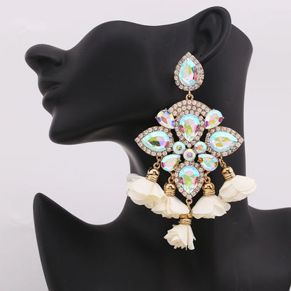New Earrings Tassel Drop Earring Jewelry Earrings For Women Crystal Earrings Crown Dangle Earrings Long Earrings Boho Earings