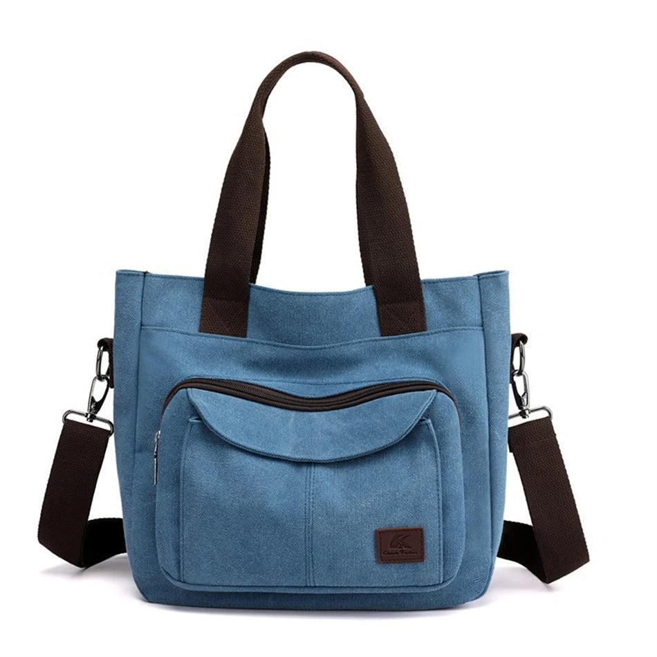 2024 Women Bag New Fashion Messenger Bag Women Shoulder Bag Canvas Handbag Purse Large Capacity Fashion Female Tote Shopping Bag