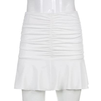 Summer Sexy Skirts For Women Pink Korean Style Casual Pleated Skirt School Girls 90s Fashion Cute Sweet Student Dance Mini Skirt