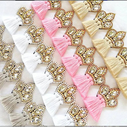 New Earrings Tassel Drop Earring Jewelry Earrings For Women Crystal Earrings Crown Dangle Earrings Long Earrings Boho Earings