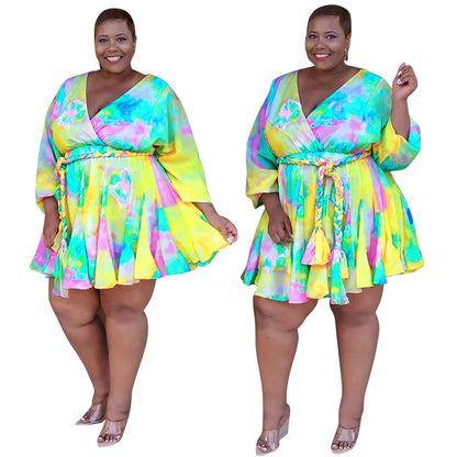 Fashion Evening Party Club Dress For Women Short Sleeve Irregular Ruffle Robe Dinner Dress Female African Clothing White Vestido