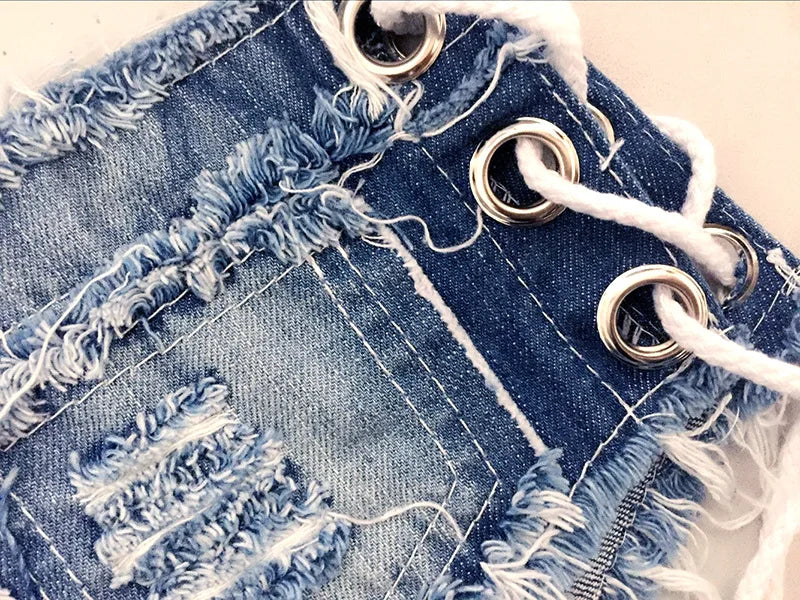 Women's Denim Shorts Jeans Very Low Waist Fashion Sexy Club Cotton Ladies Skinny 2021 Summer Beach Clothing Female Casual Hot