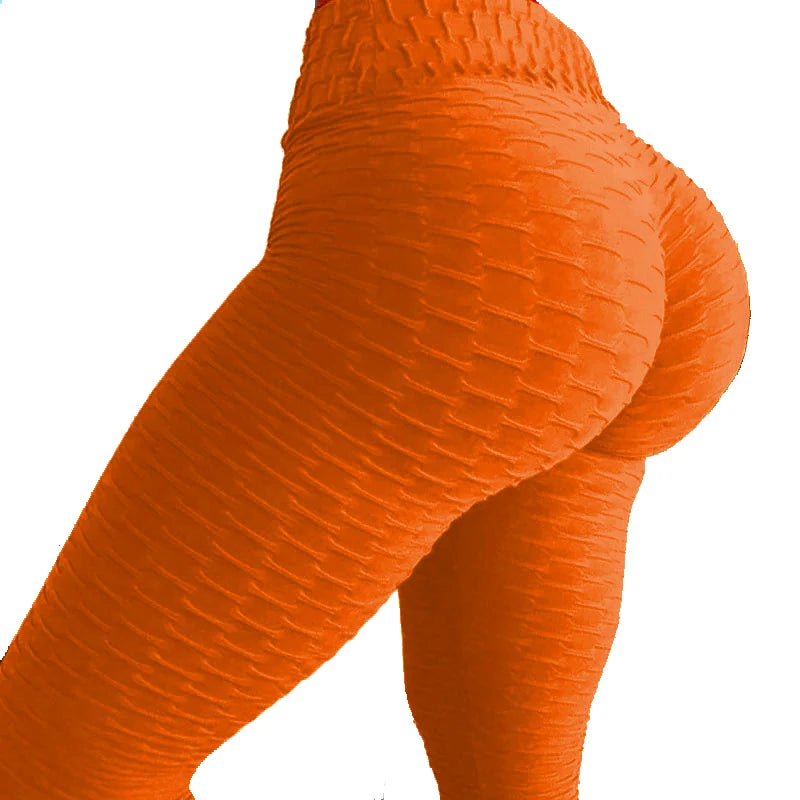 Yoga Pants Pink Jacquard Leggings Women Seamless High Waist Fitness Workout Pants Outdoor Sports Trousers Streetwear Bottom