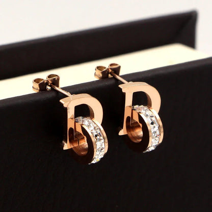 Classic Stainless Steel Necklace for women Designer Jewelry Luxury Necklace Women Necklace+Earrings T006