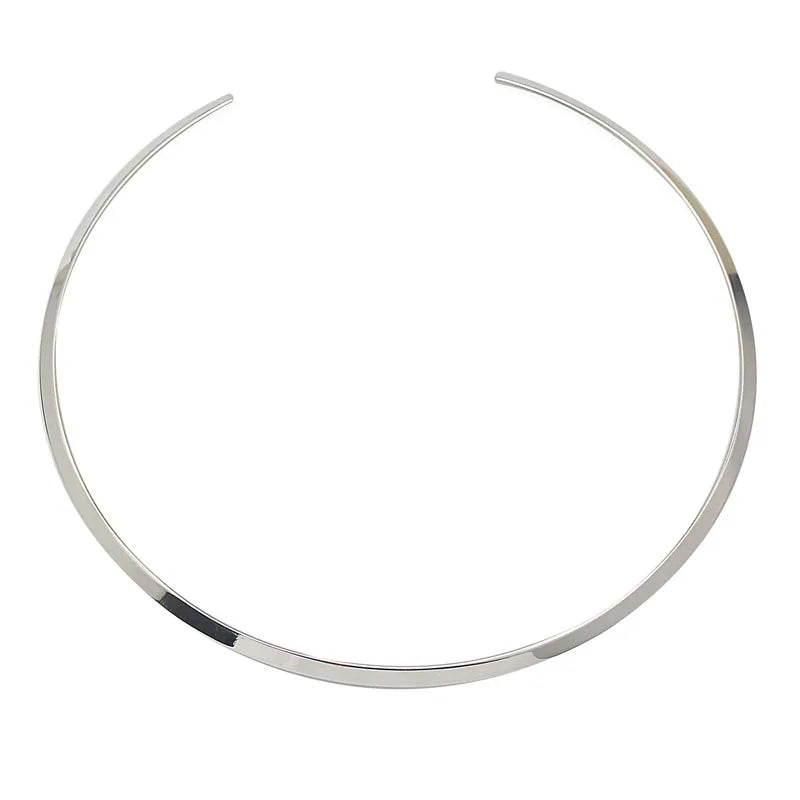 Collar Choker Necklace Neck Jewelry For Women Fashion 316L Stainless Steel Simple Personality Gold Torques Necklace