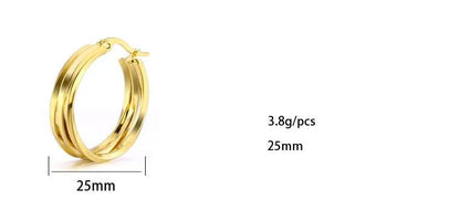 1 Pair Stainless Steel Gold-color Earrings Open Ear Rings For Jewlery Making DIY Components Accessories