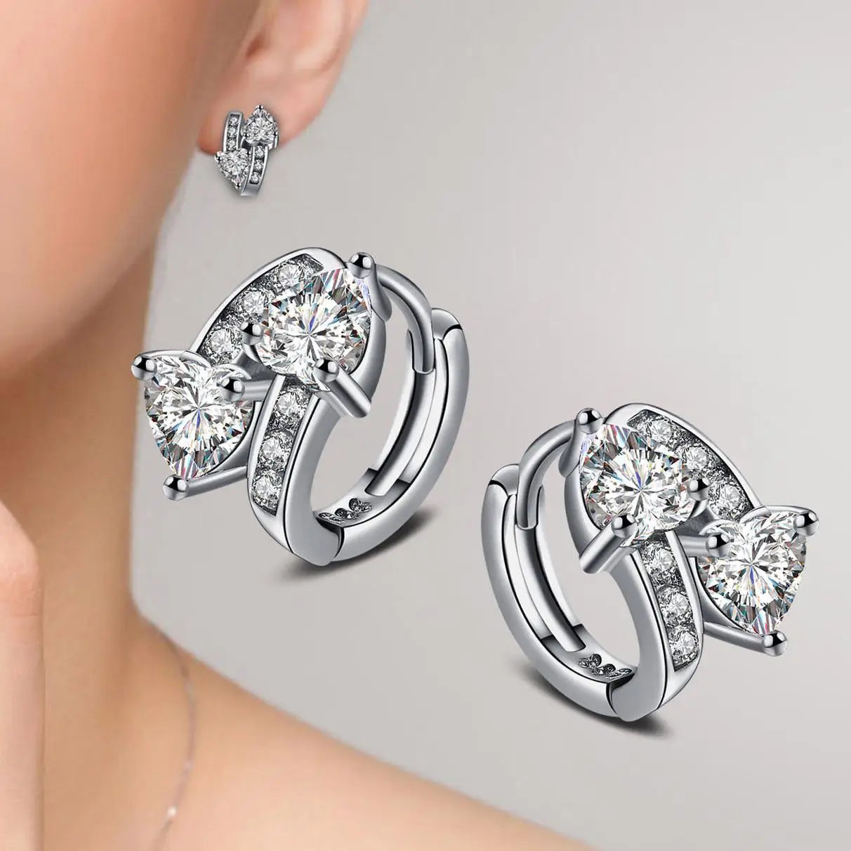 Crystal Earing Brincos Pendientes Mujer Earrings Stud Orecchini Oorbellen Women Jewelry Zircon Stud Earrings For Women Brinco