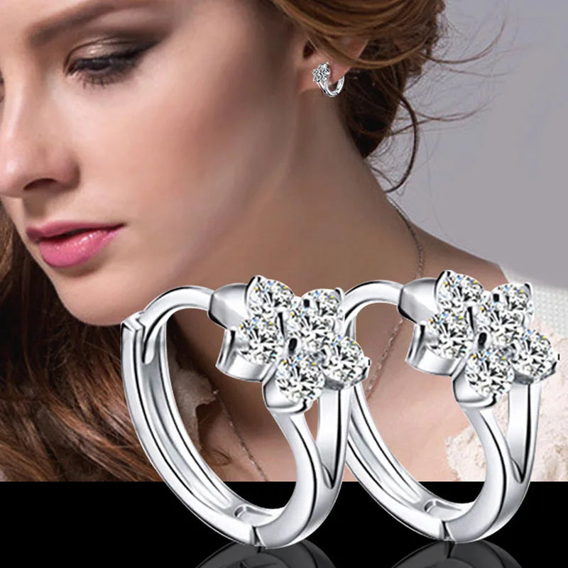 Crystal Earing Brincos Pendientes Mujer Earrings Stud Orecchini Oorbellen Women Jewelry Zircon Stud Earrings For Women Brinco