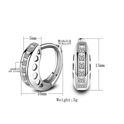 Crystal Earing Brincos Pendientes Mujer Earrings Stud Orecchini Oorbellen Women Jewelry Zircon Stud Earrings For Women Brinco
