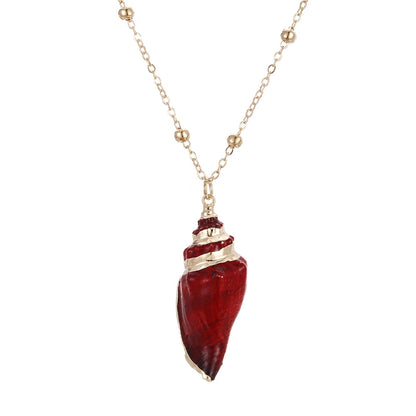 Natural Bohemian Conch Necklaces For Women Girls Fashion Shell Cowrie Pendant Necklace Ocean Beach Female Summer Jewelry Gifts