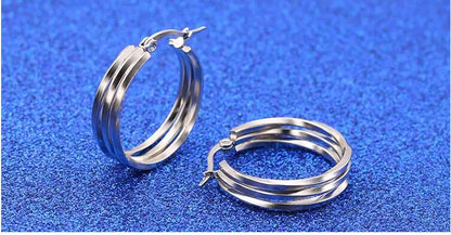 1 Pair Stainless Steel Gold-color Earrings Open Ear Rings For Jewlery Making DIY Components Accessories