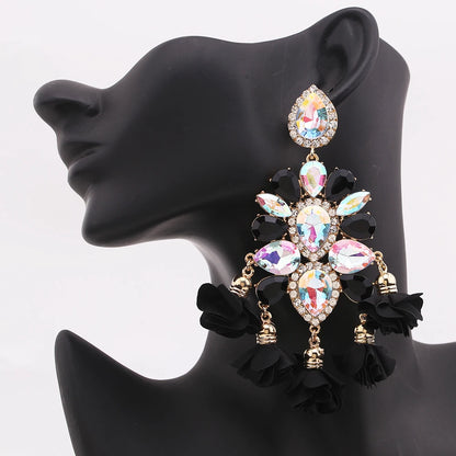 New Earrings Tassel Drop Earring Jewelry Earrings For Women Crystal Earrings Crown Dangle Earrings Long Earrings Boho Earings
