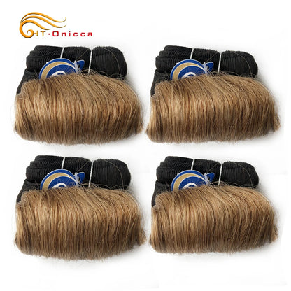Brazilian Curly Hair Weave Bundles 100% Human Hair 4 Bundles Afro 1B 30 Burgundy Bundles Hair Extension 5 5 6 7 Inches Remy Hair