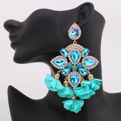 New Earrings Tassel Drop Earring Jewelry Earrings For Women Crystal Earrings Crown Dangle Earrings Long Earrings Boho Earings