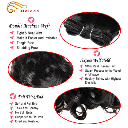 Curly Brazilian Hair Weave Bundles Bouncy Opran Curls Ombre Human Hair Bundles 8 Inch 6 Bundles Short Hair Extension
