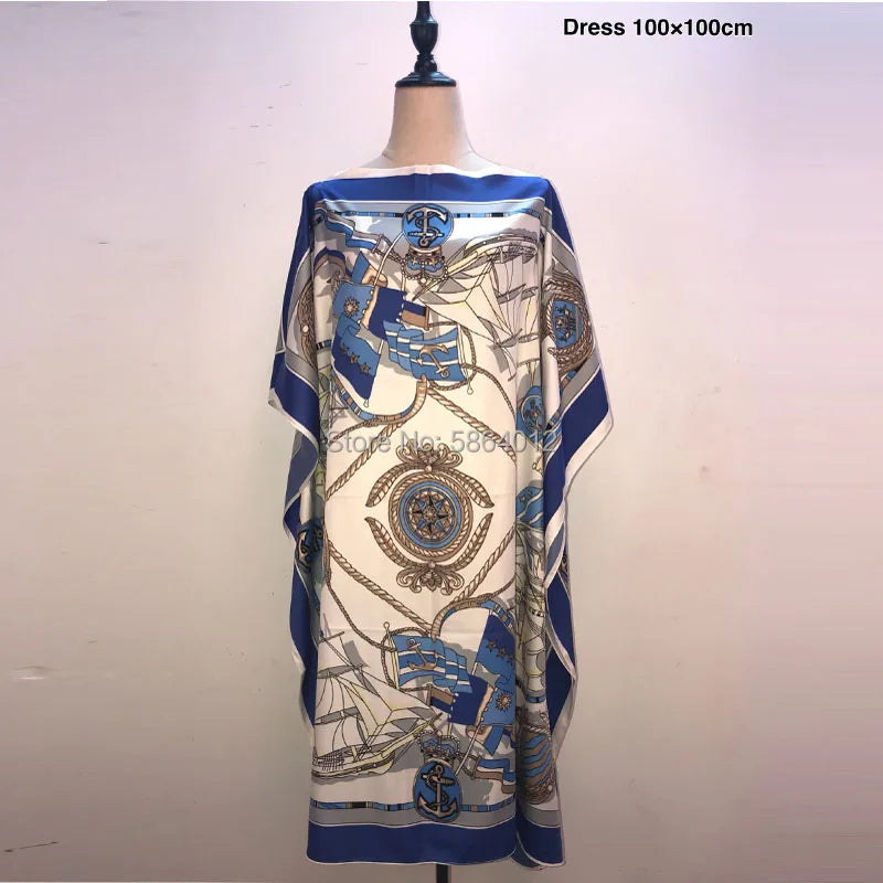 Printed Dresses For Women 2020 Fashion Design Loose Dress Batwing Maxi Long Femme Vestidos Summer Autumn Party Elegant Dress