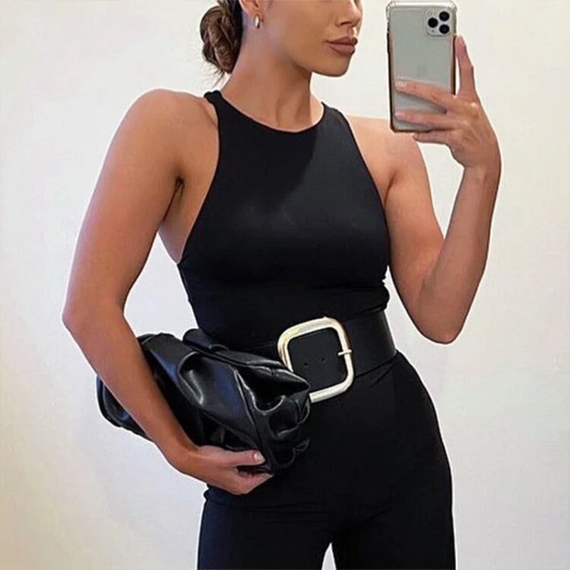 Sexy Tank Tops For Women White O Neck Sleeveless Corset Summer Off Shoulder Body Tops Streetwear Sexy Bodysuit Female Tank Top