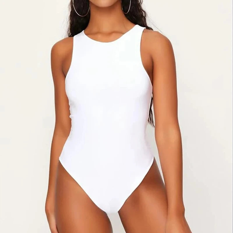 Sexy Tank Tops For Women White O Neck Sleeveless Corset Summer Off Shoulder Body Tops Streetwear Sexy Bodysuit Female Tank Top