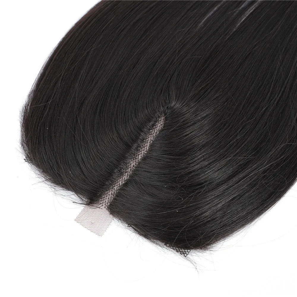 Synthetic Hair Weaving Bundles with 4*4 Clousure Lace Frontal Ombre Wig Natural Wave Straight Hair Extensions Soku Hair Weave