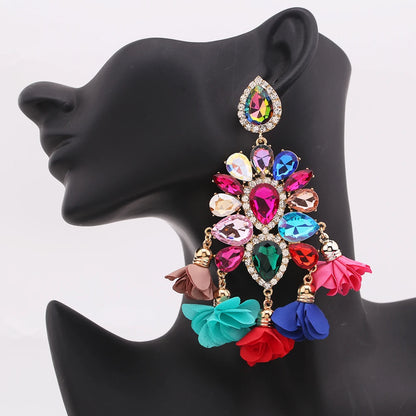 New Earrings Tassel Drop Earring Jewelry Earrings For Women Crystal Earrings Crown Dangle Earrings Long Earrings Boho Earings