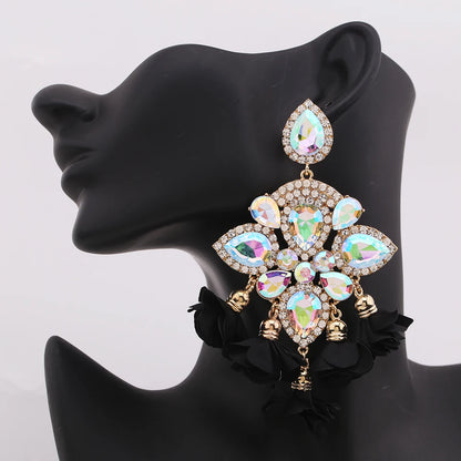New Earrings Tassel Drop Earring Jewelry Earrings For Women Crystal Earrings Crown Dangle Earrings Long Earrings Boho Earings