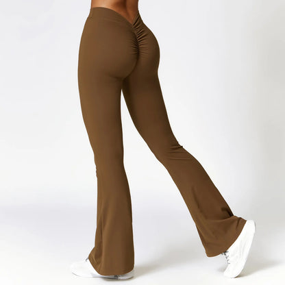 Yoga Leggings Flared Pants Women High Waist Slim Female Workout Long pant Gym Push Up Fitness Running Quick Dry SportWear