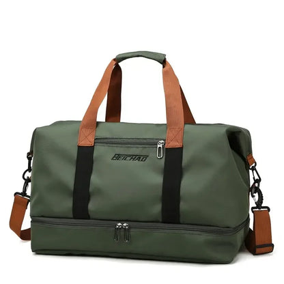 Fashion Travel Bags For Women Large Capacity Men's Sports bag Waterproof Female Messenger Bag Dry And Wet Dropshipping