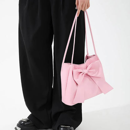 Fashion Bow Handlebags For Women Shoulder Bags Leisure Armpit Bag Shopping Versatile Bags Dumpling Handbag Female Hand Bags