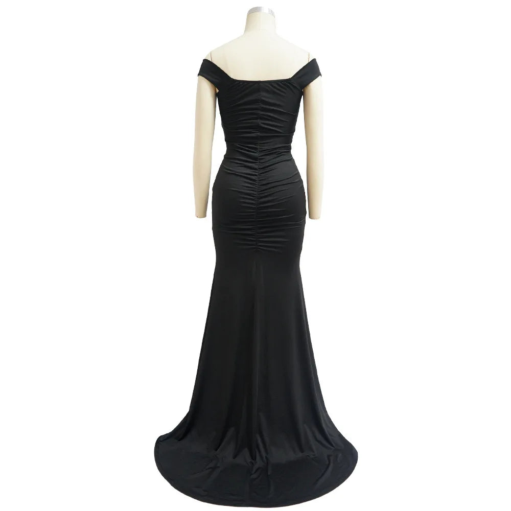 Women Long Dresses Sexy Backless Bodycon Evening Dresses Nightclub Maxi Dress Cocktail Birthday Party Welcome Prom Dress XSY039