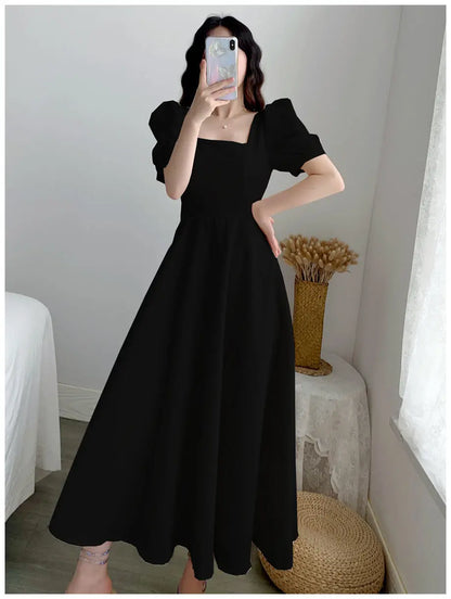 Dresses for Women 2023 Spring New White Dress Women's White Skirt Waist Slimming Temperament Over-the-knee Long Skirt Summer