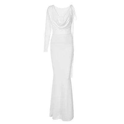 Maternity Dresses Fashionable and Sexy Pure Color One Shoulder Body con Maternity Dress for Photography and Parties