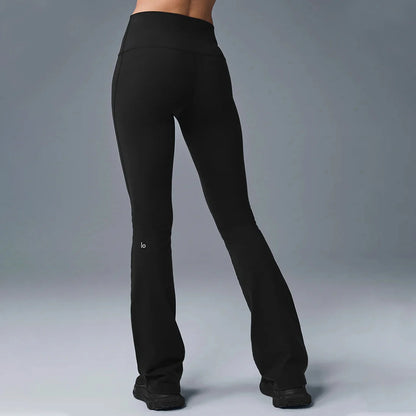 Women Wide Leg High Stretch Yoga Leggings Naked Feeling Compression Fitness Workwear with pockets Yoga Pant