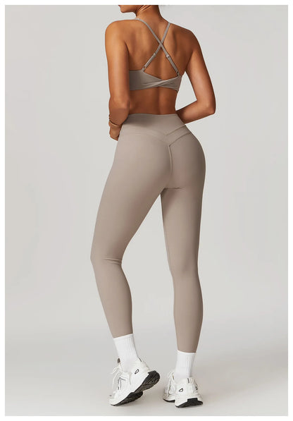 New Yoga Pants Women Workout Yoga Leggings High Waist Sport Leggings Women's Running Workout Tights Gym Push Up Fitness Trousers
