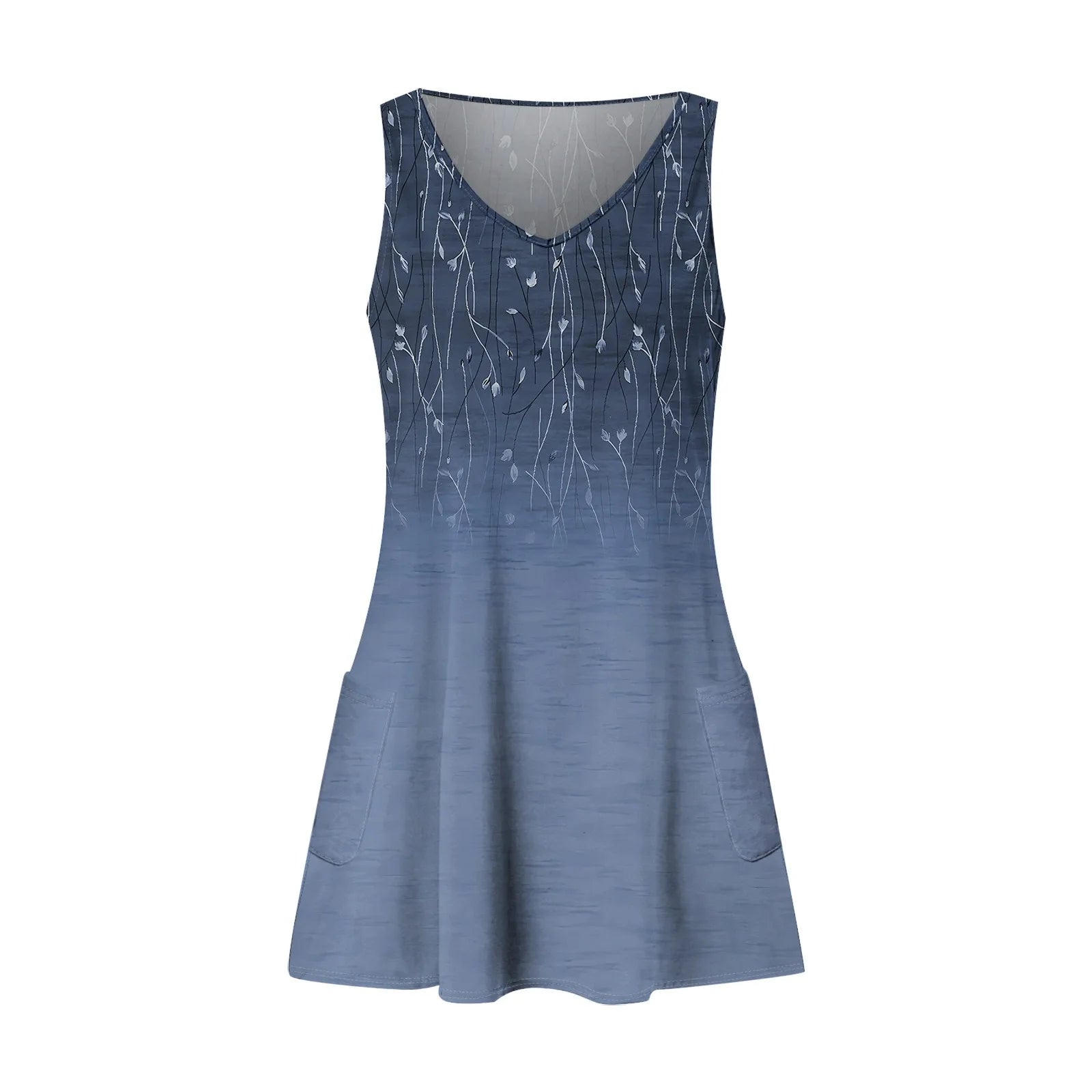 Dresses For Women 2024 Fashion Women'S Casual Print Summer Bohemian Beach Dress With Pockets V Neck Tank Dress Formal Dresses