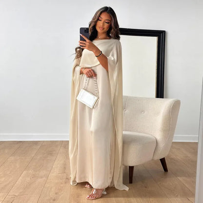 Women Dress Long Dresses Solid Round Neck Full Sleeve Casual Regular Loose Fit Elegant Splice High Waist Vestidos Simple