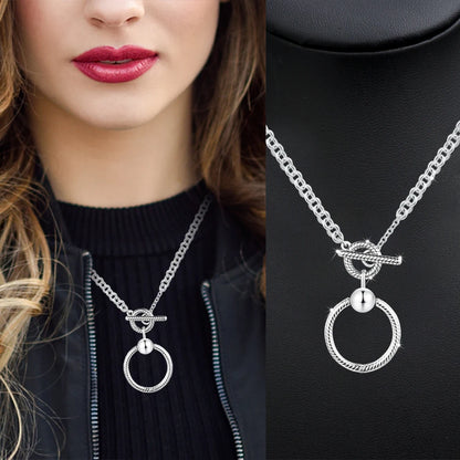 Necklaces for Women Luxury Fashion S925 New Sterling Silver Collier Choker Jewelry Female Chain Necklaces