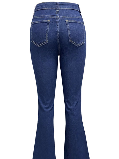 Women Fashion Vintage  Washing Denim Long Pant Wide Leg High Waist Jeans 2025 New Lady Summer Commuter Y2k  Denim Trousers
