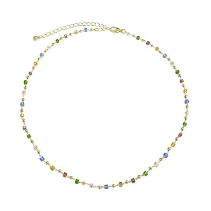 Necklace for Women Bohemian Colorful Beaded Fashion Jewelry Set On The Neck Party  Choker Chain  Femme Handwork Gift Daily