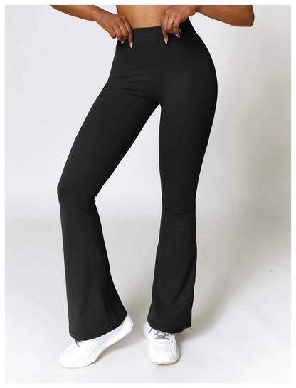 Yoga Leggings Flared Pants Women High Waist Slim Female Workout Long pant Gym Push Up Fitness Running Quick Dry SportWear